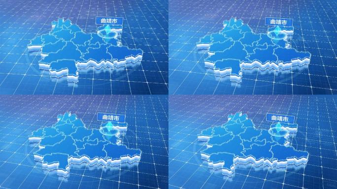 云南曲靖市蓝色科技定位地图