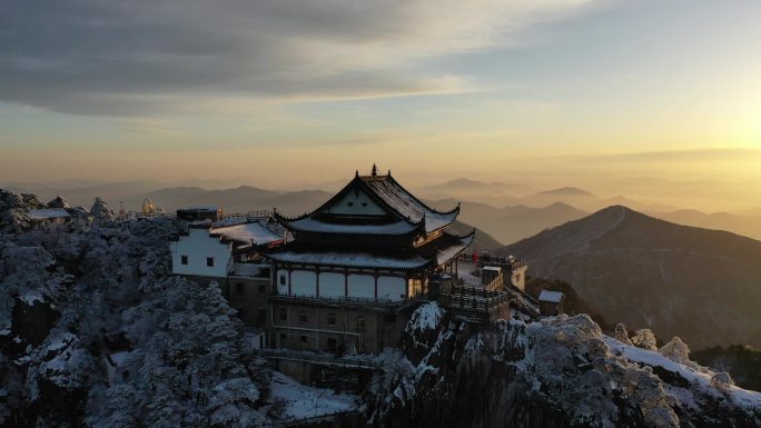 四大佛教名山九华山风景区云海日出