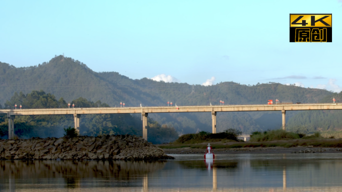广东梅州河流桥梁石桥
