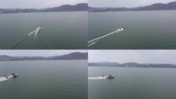 安徽太平湖风景区游轮航拍