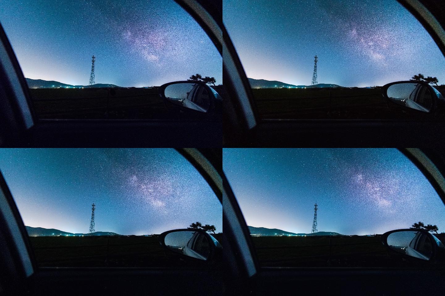 车窗内的星空 星空 银河