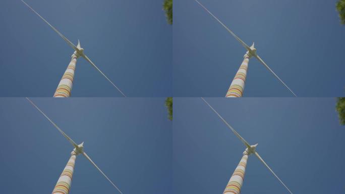 4K民俗图案的风力发电机
