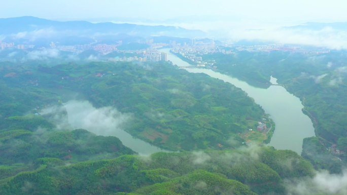 湖南省郴州市永兴县风景航拍