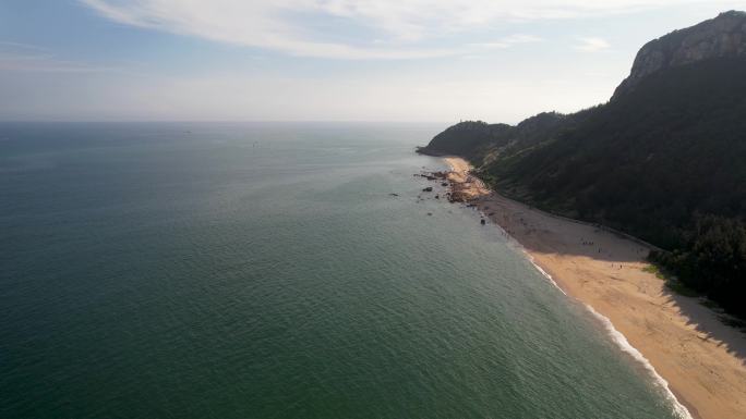 中国第一滩晏镜岭海岸线飞行