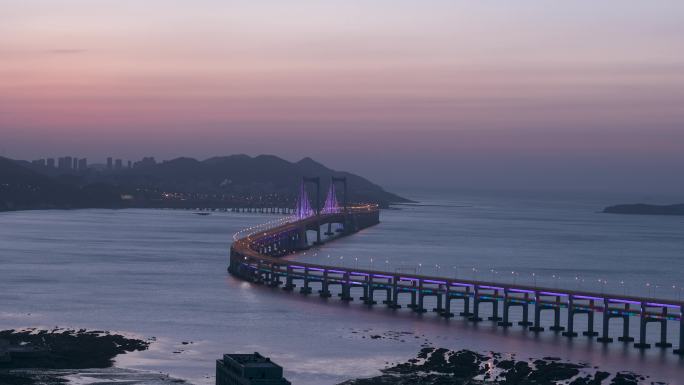 片头大连跨海大桥日出延时