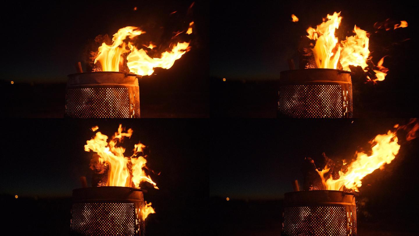 户外烧烤架篝火