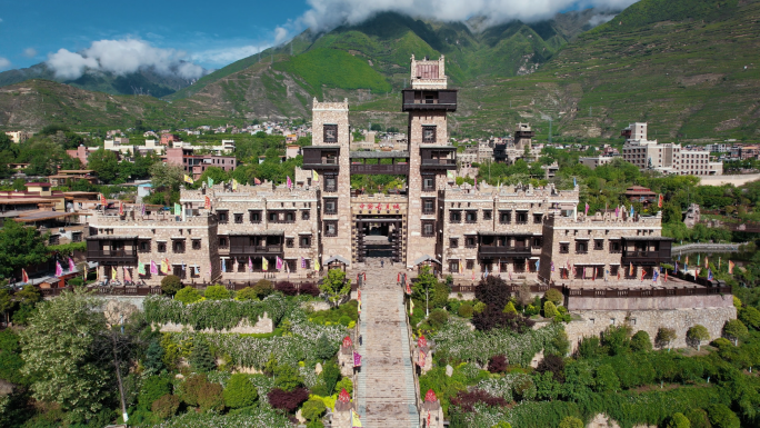 航拍中国古羌城