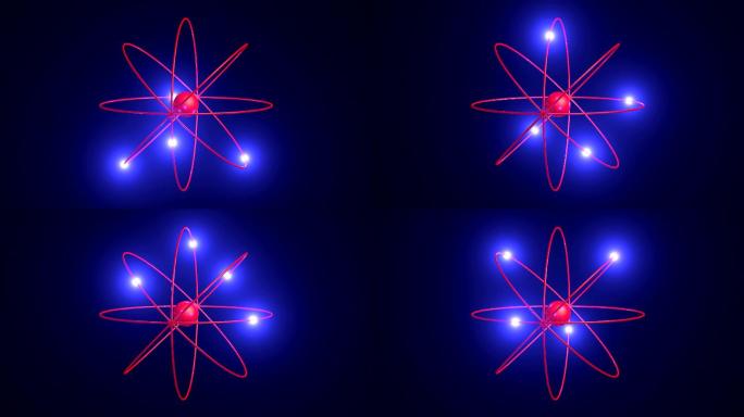 Atom动画光效模型三维立体