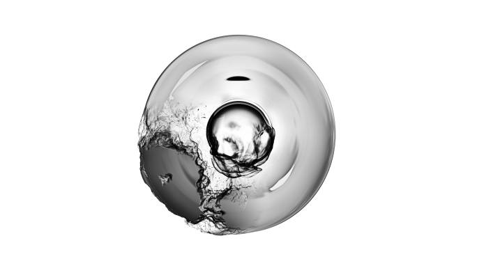 能量环水球水墨流体