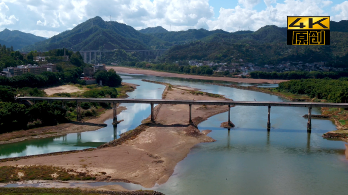 广东梅州大自然桥梁河流跨河大桥