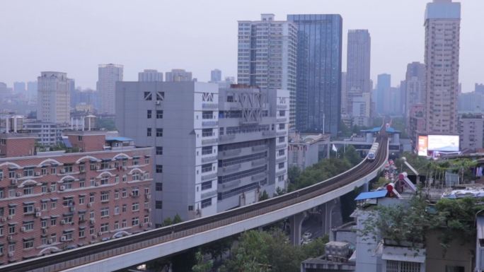 地铁穿越城市素材