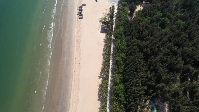 水东电白中国第一滩海岸线航拍