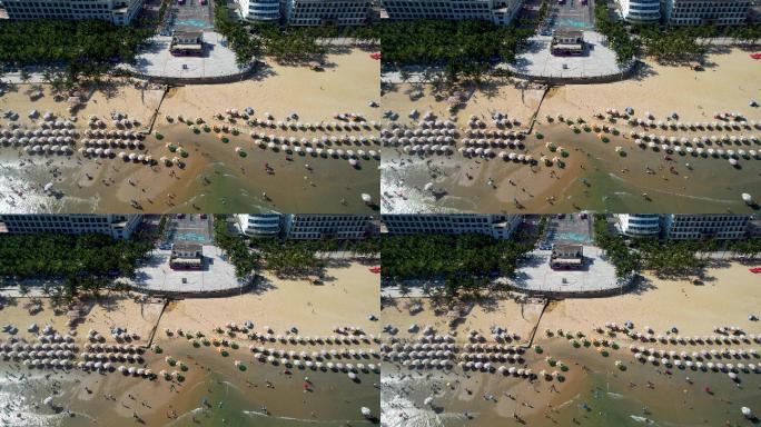 中国第一滩泳区固定镜头航拍