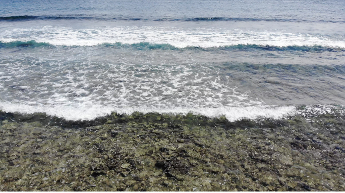 航拍 海边 海浪 海岸线 实拍素材