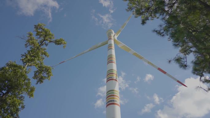 4K民俗图案的风力发电机