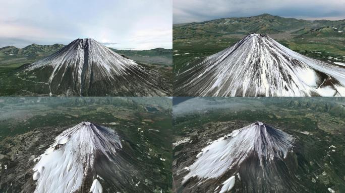 三维镜头4k-日本富士山