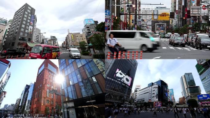 日本东京城市街头空镜