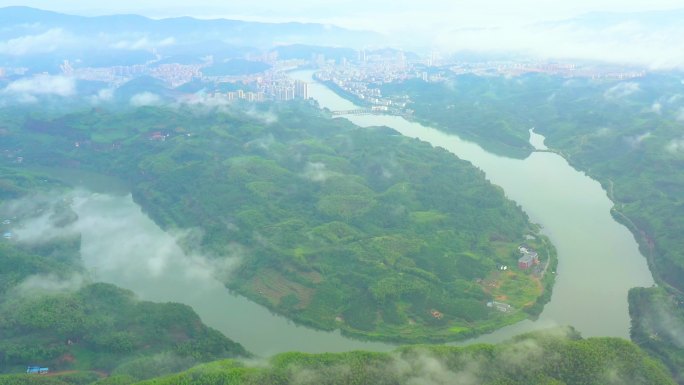 湖南省郴州市永兴县风景航拍