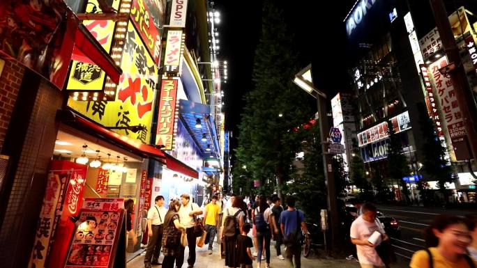 日本东京城市夜景