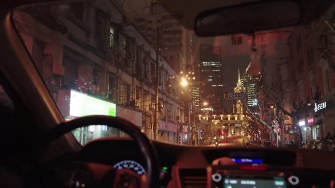 上海夜景车拍