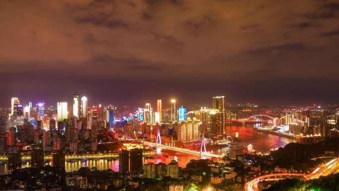 重庆旅游宣传城市风光延时摄影素材