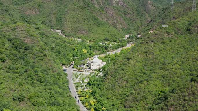 北京怀柔区九宫山墓地/陵园航拍