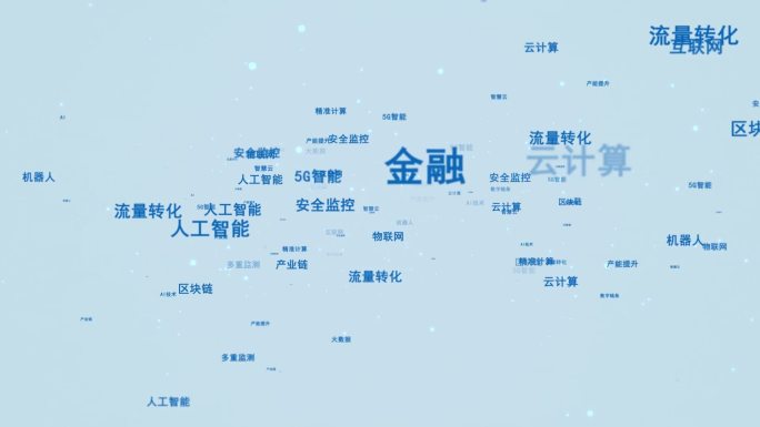 白色科技数据文字飞字幕冲屏ae模版