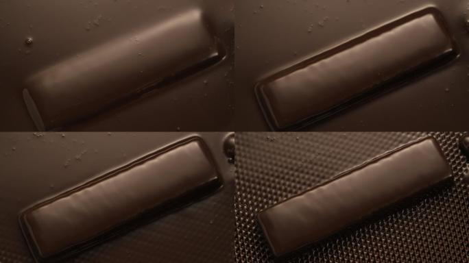 涂有薄饼的巧克力巧克力黑巧克力