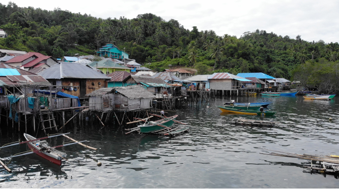 印尼 海边 吉普赛 渔村 视频素材
