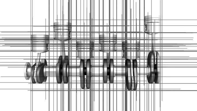 活塞汽车发动机发动机原理动画轴承