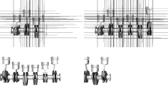 活塞汽车发动机发动机原理动画轴承