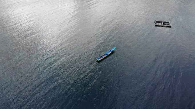 航拍 海边 渔船 捕鱼 视频素材