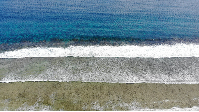 航拍 俯视海浪 海边空镜 视频素材