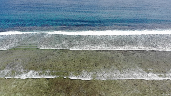 航拍 俯视海浪 海边空镜 视频素材