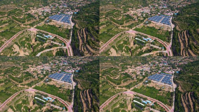 4k航拍山区大山自然风光居住区C