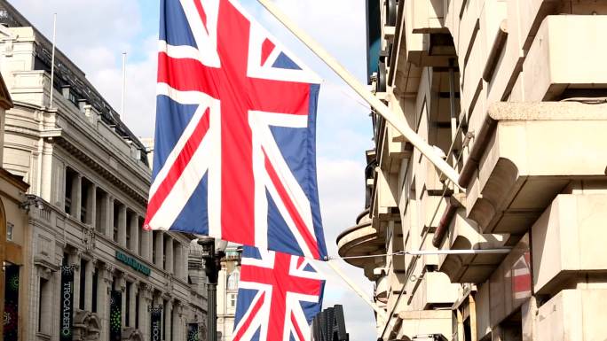 英国国旗悬挂街道庆典