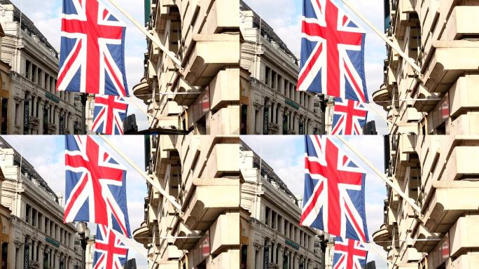 英国国旗悬挂街道庆典