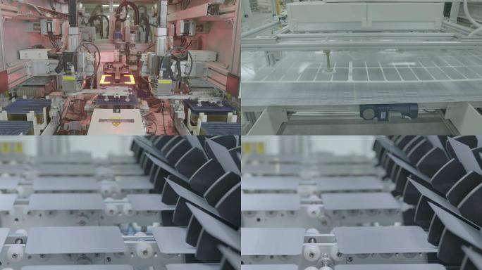 4K光伏组件板生产，自动化工厂，太阳能板