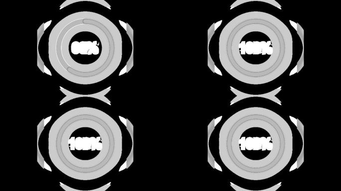 灰色现代平面设计圆形发光加载或进度条动画背景库存视频-在黑色背景上隔离（Alpha Channel 