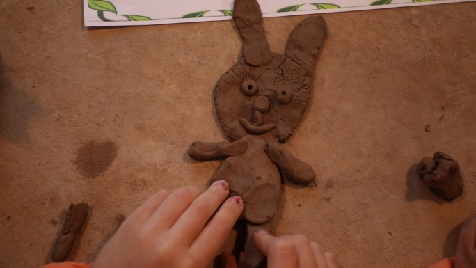 儿童手工 陶土 泥塑