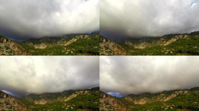 丘陵阴天云层旅游发展自然气象