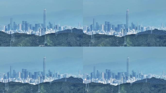【正版原创】深圳高压线电网与城市地标航拍