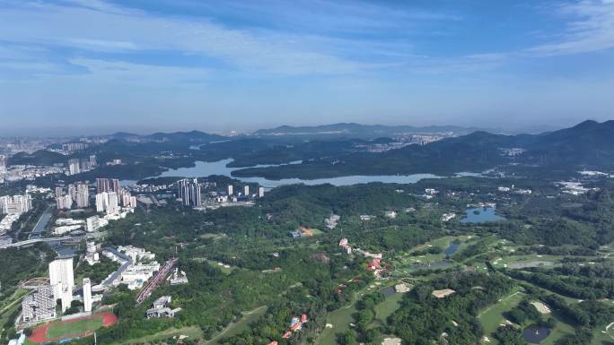 西丽水库高空全貌