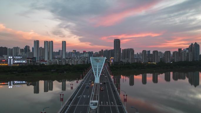 【4K正版】赣州章江大桥日转夜延时