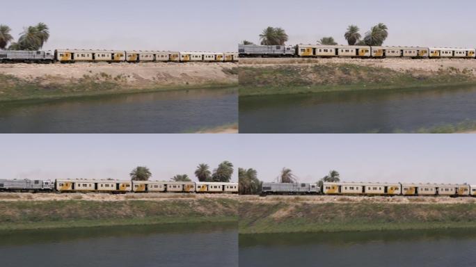 列车，埃及行驶中的火车