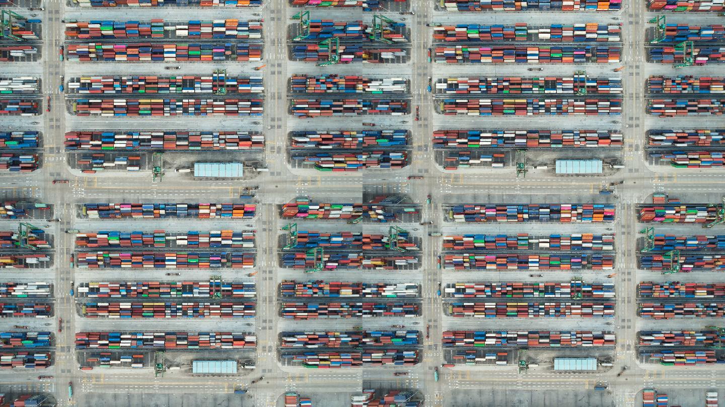 中国广州南沙港俯视图