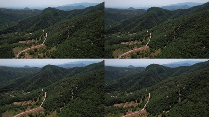 重峦叠嶂的大山航拍