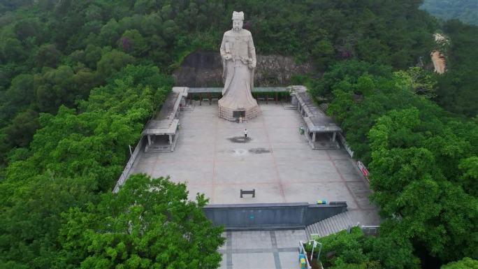 厦门航拍青礁慈济宫保生大帝石像