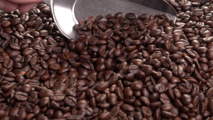 阿拉比卡咖啡豆堆咖啡豆堆