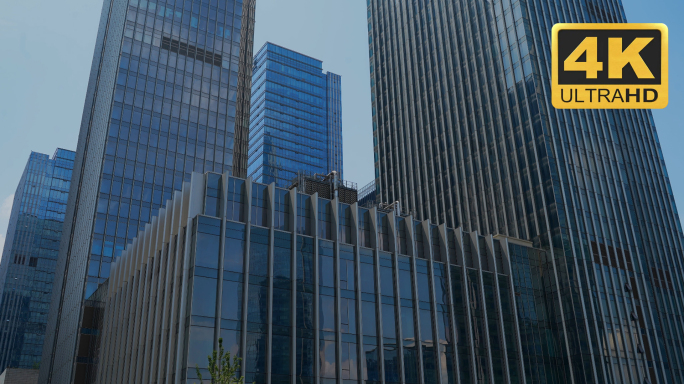 4K金融商务城市大楼CBD延时视频素材